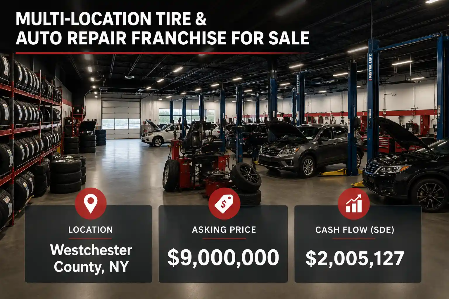 Tire & Auto Repair Franchise for sale in Westchester County, NY