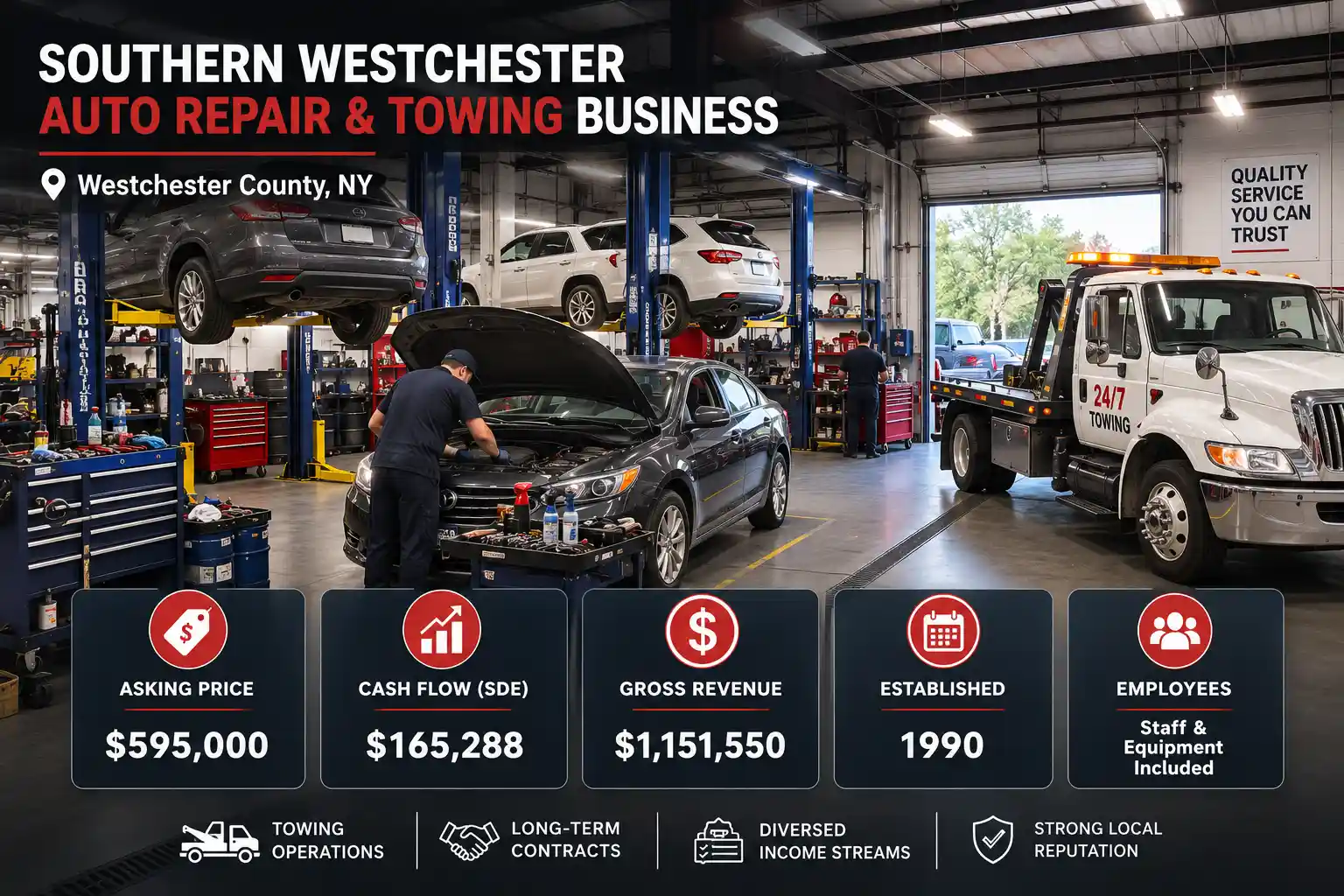 Auto Repair & Towing for sale in Westchester County, NY